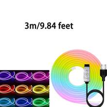 1m/3.28 英尺、2m/6.56 英尺、3m/9.84 英尺、4m/13.1 英尺、5m/16.4 英尺霓虹灯房间装饰、婚礼装饰、USB 电源、3 键控制、LED 霓虹灯个性化节日礼物、卧室装饰、家居装饰 USB LED 灯、生日礼物、卧室 LED 灯、LED 夜灯、房间装饰、节日装饰、墙壁装饰、电视背景装饰、派对装饰、室内装饰灯带 - 彩色光 - 查看 16