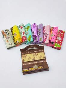 2件組新款水果香氣捲菸紙（含50張捲菸紙＋50個濾嘴），手工預捲菸紙，便攜式捲菸紙，濃郁水果香氣，抽菸配件，送給親友的完美禮物 - 彩色 - 查看 4