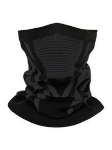 1pc Neck High Elasticity Face Mask For Men And Women, Outdoor Cycling Autumn And Winter Knitted Ski Mask, Sports Warm Scarf, Breathable All Season Seamless Hollow Neck Cover, Headscarf, Cold Resistant Scarf For Women, Women's And Men's Cycling Sports Windproof Dustproof Neck Cover