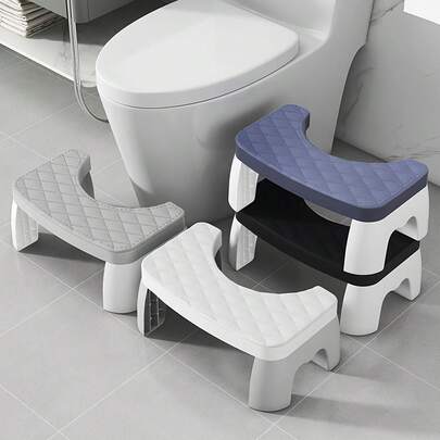 Waterproof Squat Stool, Bathroom Footrest, Thickened Toilet Stool, Squat Assist Tool, Suitable For Pregnant Women, Children, Adults And Elderly, Anti-Slip, Waterproof Bathroom Footrest, Anti-Slip Raised Seat, 35° Ergonomic Design, Durable Plastic Material, Auxiliary Step Stool For Elderly And Disabled, Practical Bathroom Accessory | Comfortable Living Solution