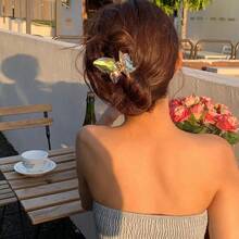 Large Transparent Butterfly Hair Claw For Women Acrylic Accessories The Sweet Hairpins Crab Simple Chic Clip - 透明的 - 查看 7