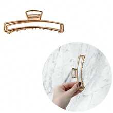 Large Metal Piranha In Gold And Silver, Various Models, Hair Clip, Hairstyle - MODEL 2 - View 1