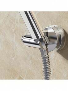1pc Shower Base Bracket, Movable And Easy To Install Shower Head Holder, No Drilling Required, Equipped With Adjustable Suction Cups And Swivel Hooks, Durable Plastic, Bathroom Accessory - Multicolor - View 7