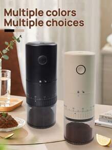 Brutelle 1pc Coffee Grinder USB Rechargeable Electric Coffee Grinder Adjustable Coarse And Fine Grinding Machine Suitable For Home Office Coffee Corner School