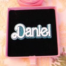 1pc Custom Acrylic Refrigerator Magnet, Double-Layer Personalized Name Tags In Blue, Pink, Yellow, And Green, Ideal For Decorating Cabinets And Boxes, Perfect Gift For Family, Colleagues Or Friends, Name Magnet,Playful Design, Vibrant Colors, Magnetic Name Tags,Delicate Romance - Fridge Magnets - View 16