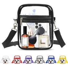 Clear Crossbody Bag, Stadium Approved Clear Bag For Concerts,Sporting Event For Women And Men Pvc Bag
