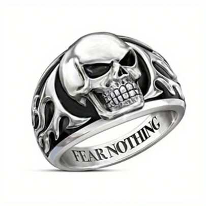 Autumn And Winter Party Men's Fashion Retro Punk Style Ring, Casual Accessory Father's Day And Gifts.