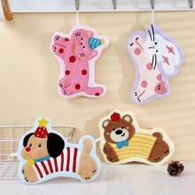 1/2/4 قطع من مناشف اليد لأصدقاء المداعبة - مناشف حيوانات معلقة (قطة/جرو/أرنب/دب)، ماصة للغاية من الميكروفايبر للاستخدام في الحمام/المطبخ/السكن الجامعي، هدية عودة إلى المدرسة والاحتفال بالمنزل الجديد