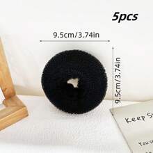 5 件甜甜圈发髻制作器，蓬松蓬松发髻造型工具，造型配件，花髻制作器，女士发型设计工具，可重复使用，发饰