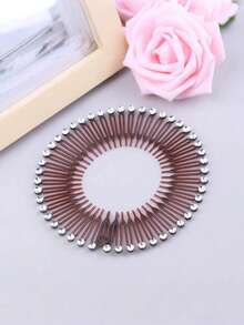 2/4 piezas Peines elásticos de plástico redondos y extensibles, sujetadores de banda para el cabello de mujer, aros redondos dentados para el cabello, accesorios para el cabello de mujer, blanco, marrón, negro casual, herramientas de peinado para peluquería, salón de belleza, productos esenciales de viaje para el cabello, cuidado del cabello, accesorios para el cabello - Multicolor - Ver 11