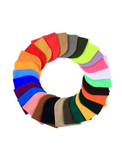 男女通用马卡龙色纯色针织便帽，Y2K 街头潮流亚克力帽秋季装