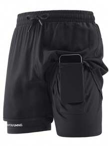 3 条装 男士户外字母印花短裤，春夏