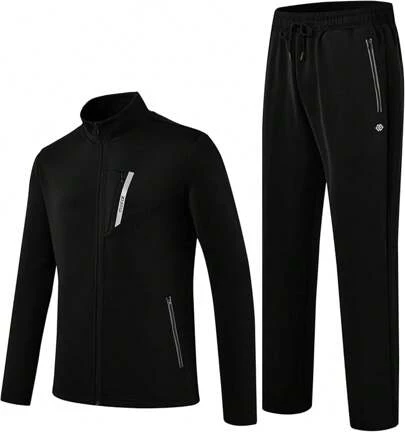 Men's Athletic 2-Piece Tracksuits Set Full Zip Jogging, Running, Casual Warm Up