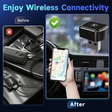 2 In 1 Wireless Carplay Android Auto Adapter Smart Mini Box Plug & Play For Nissan, And Most Cars - Multicolor - View 4