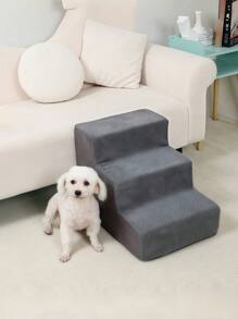 Premium Adjustable Pet Stairs Designed For Dogs And Cats - With Non-Slip Base And Removable Cover For Easy Cleaning, Lightweight Climbing Solution Suitable For All Ages - Multicolor - View 8