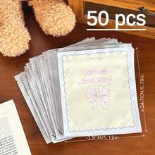 50PCS Cartoon Creative Stationery Gift Packaging Bag Girl Doll Toy Blind Box Bag Student Lucky Gift Bag Surprise Gift Bag - 50件(蝴蝶結) - 查看 1