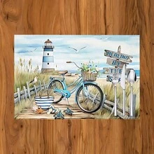 1 pieza/4 piezas/6 piezas Manteles individuales de lino con estampado de bicicleta vintage, decoración del hogar, adecuados para mesa de comedor, todo el año, manteles individuales lavables modernos, decoración de habitaciones, posavasos, manteles de mesa de cocina, decoraciones de fiesta interior/exterior, decoración del hogar, regalo ideal