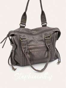 Women Tote Bags - 灰色 - 查看 4