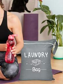 Large Waterproof Travel Laundry Bag - Durable Polyester, Wet/Dry Separation, Ideal For Gym, Yoga, Swimming And More - Optional - View 8