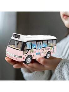 Autobús interactivo de la ciudad para niños con luces y sonidos, vehículo de juguete de plástico con retroceso, perfecto para el tiempo de juego de los niños, regalos de vuelta a la escuela - Multicolor - Ver 3