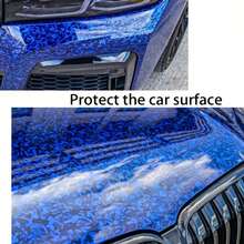1 Roll Premium Blue Floral Carbon PVC Vinyl Protective Film For Cars - Heat Resistant, Waterproof, Anti-Slip, UV Resistant - one-size - View 4