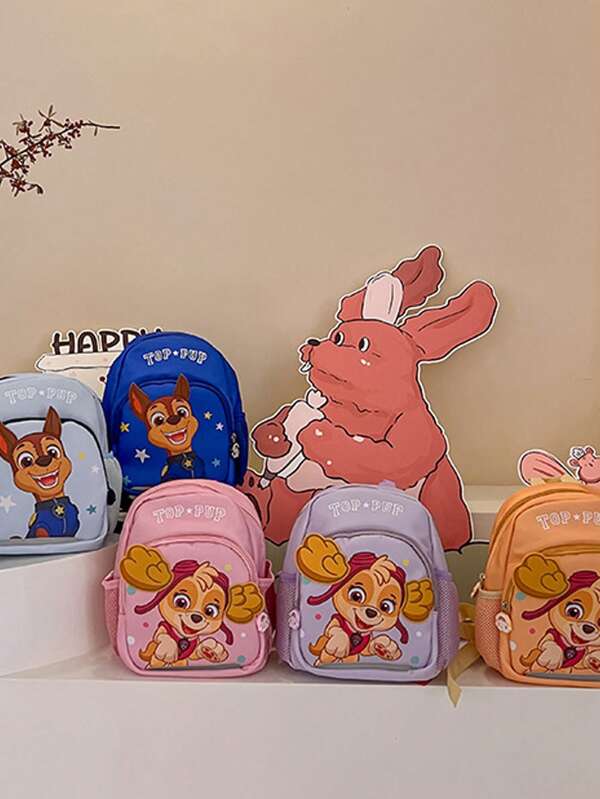 Paw Patrol Sac à dos mignon à l'effigie des animaux de la Pat' Patrouille pour garçons et filles, design compact et grande capacité, sac de rangement multifonctionnel, ultra-léger et grande capacité, idéal pour l'université, les voyages et l'exploration en plein air, sac à dos de style universitaire, sac à dos de campus à la mode