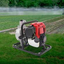 CNCEST Commercial Gasoline Engine Water Pump 4 Stroke 38CC 1 Inch Inlet Portable Gas-Powered Water Transfer Pump Air-Cooling Water Pump For Flood Gardening Irrigation - Silver & Red & Black - View 5