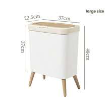 1 件家用垃圾桶，带拉出式设计，时尚便携，适用于客厅、厨房和浴室，大尺寸带盖，防臭，高品质触感，完美的家居礼物、万圣节礼物、厨房礼物