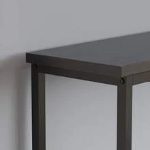 Narrow Console Table MDF Top Metal Frame Slim Small Entryway Table Thin Sofa Table Side Table Display Table For Hallway, Bedroom, Living Room, Foyer - Black - View 6