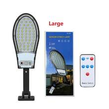 80000LM Luz solar LED súper potente para exteriores de 300W/200W, lámpara de pared solar con 3 modos, sensor de movimiento y iluminación de para calles