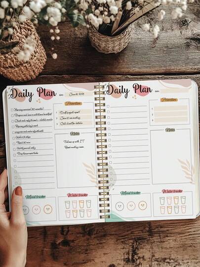 1 Piece 2026 Back To School Daily Planner Notebook, 52 Tear-Off Weekly Schedule Diary With Daily Priority, Task List And Notes, Undated Flexible Layout, Suitable For Students, Learning Supplies, Office Desk Decor, Wedding Gift