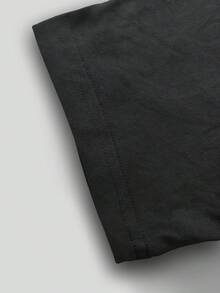 Women'S Summer Casual T-Shirt With Geometric Glasses Print, 95% Polyester 5% Spandex Knit Fabric, Round Neck Fashion Top For Daily Wear - 黑色 - 查看 3