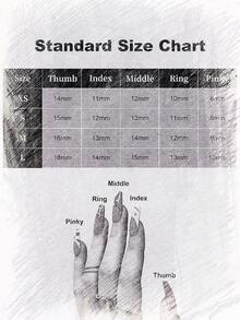 10pcs Handmade Punk Style Nail Stickers, Rectangular (Almond Shape) And Short Rectangle Designs, Featuring Crocodile Texture Pattern, Punk Rock Rivet Elements, Unique Look, Suitable For Women And Girls For Daily Wear Or Festive Occasions To Enhance Overall Styling Nails - Multicolor - View 5