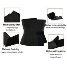 Đai tập eo điều chỉnh được, đai kiểm soát cơ bụng, thiết kế unisex, thấm hút mồ hôi, phù hợp cho tập thể dục, nâng tạ. - màu đen - Xem 5