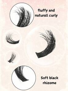 睫毛簇 50P+60P+80P 套装纤细单根睫毛 240 件 D 型卷曲睫毛延长 8-18 毫米自然睫毛，可重复使用 DIY 睫毛延长，适合初学者 - D - 查看 6