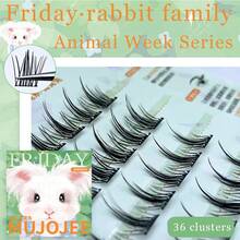 7 serie di ciglie finte a tema animali, serie topo carine e divertenti, serie uccello fresche e giocose, serie volpe affascinanti come la seta, ecc. Ciuffetti di ciglie, grappoli di ciglie, ciglie individuali, ciglie finte