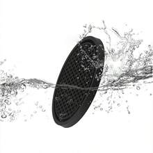 2pcs Silicone Anti-Slip Cup Coasters, Soft Insulation Pad, Crystal Rhinestone Decor, Creative Car Accessories - Black - View 3