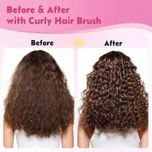 Curly Hair Brush Volume Curly Defining Brush For Effortlessly Detangling Shaping And Styling Curls, Curl Brushes Suitable For All Wet Or Dry Hair Types, Gifts Idea For Women And Men (Green) - 粉色 - 查看 9