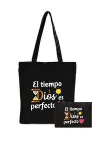 Bộ túi đeo vai bằng vải canvas in họa tiết, bao gồm túi đựng mỹ phẩm cùng màu, túi tote thời trang dung tích lớn phù hợp cho du lịch, đi học, mua sắm và sử dụng hàng ngày; túi đa năng có thể tái sử dụng, phù hợp cho bãi biển, sinh nhật, kỳ nghỉ, đám cưới; món quà lý tưởng cho phụ nữ, sinh viên, giáo viên; túi tote đựng đồ màu đen hoặc trắng, hoàn hảo cho mùa tựu trường và những chuyến đi cuối tuần. - Nhiều màu - Xem 13