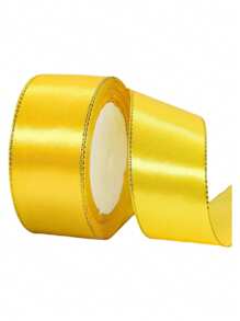 1pc 4cm Gold Ribbon, Ribbon, Colorful Ribbon, Ribbon For Wedding Cake Decoration, Chair Back, Gift Wrapping, DIY - Multicolor - View 16