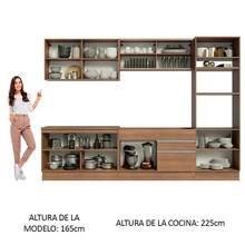 Cocina Integral Completa Modular Madesa 310cm Glamy Madesa Color Marrón 01 - Marrón - Ver 5