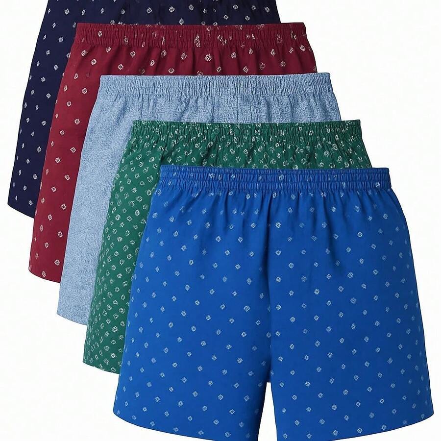 Kit 5 Song Men's Nightwear Pajamas Men's Clothing Shorts - Nhiều màu - Xem 1