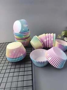 100 件/套蕾丝纸杯蛋糕衬垫、商业用途甜点品尝纸杯蛋糕衬垫、家庭使用紫色星系纸杯蛋糕包装纸；甜点蛋糕、雪人纸杯蛋糕架；迷你纸杯蛋糕衬垫；纸质月饼底座烘焙模具、纸质杯垫圣诞节圣诞装饰品圣诞睡衣圣诞礼物圣诞装饰