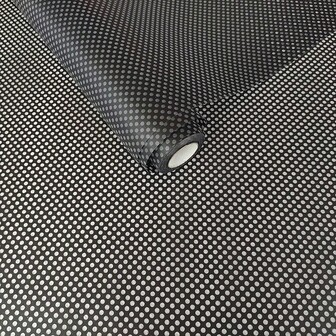 1 卷黑色穿孔乙烯基隐私窗膜 - 单向窗膜，适用于家庭、汽车、房车、办公室、门窗，17.71 * 78.74 英寸