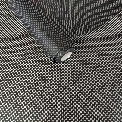 1 Rolle schwarze perforierte Vinyl Sichtschutzfolie - Einseitige Fensterfolie, geeignet für Zuhause, Auto, Wohnmobil, Büro, Türen & Fenster, 17.71*78.74inch