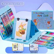 208 Pieces Of Art Supplies, Including Oil Crayons, Crayons, Colored Pencils, Acrylic Markers, Watercolor Pens, Artist Gifts, Pink Children's Painting Tools, Children's Art Tools, Children's Coloring Boards, The Best Christmas And Children's Day Gifts