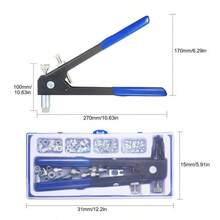 86 Piece Heavy Duty Hand Rivnut Tool Kit, Metric Blind Rivet Nut Gun With M3 M4 M5 M6 M8 Assorted Rivnuts, Portable Storage Case Hand Threaded Riveter For Car Repair Woodworking Furniture Metal Fabrication - Blue - View 1