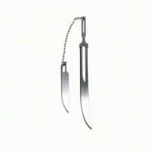 1pc New Anime Bleach Kurosaki Ichigo Zangetsu Sword Weapon Model Keychain Pendant Birthday Gift - Multicolor - View 15