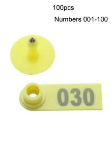 Goat Ear Tags Sheep Ear Tag Signs With Numbers 001-100 For Farm Animals Marker Supplies Livestock Ear Tag Pliers Applicator Control Device Metal Ear Thorn Tongs - Multicolor - View 8