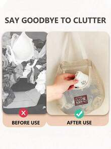 1pc Hanging Net Storage Bag, Lightweight Fabric Wall-Mounted Underwear Socks Storage Box, Space Saving For Door/Wardrobe, Back To School Organization, Laundry, Bathroom, Kitchenbedroom,Organizer,Organiser,Home Storage - Multicolor - View 6